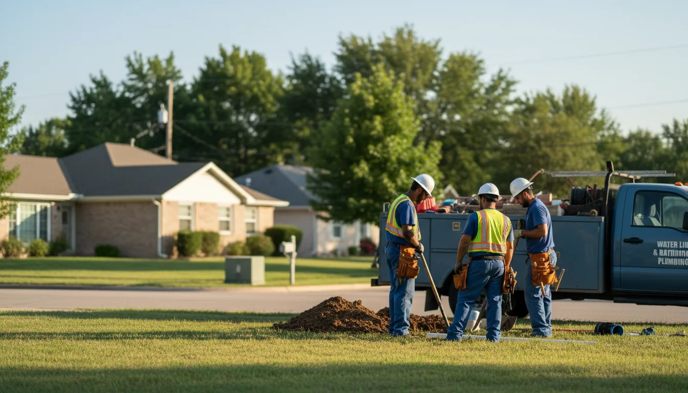 Residential water line and bathroom plumbing service in Williamstown, MO
